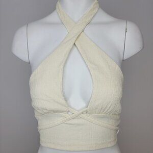 Urban Outfitters  Halter Neck Crinkle Crop Top